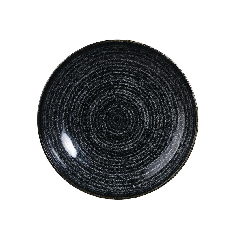 Churchill Studio Prints Homespun Charcoal Black Coupe Bowl 248 mm