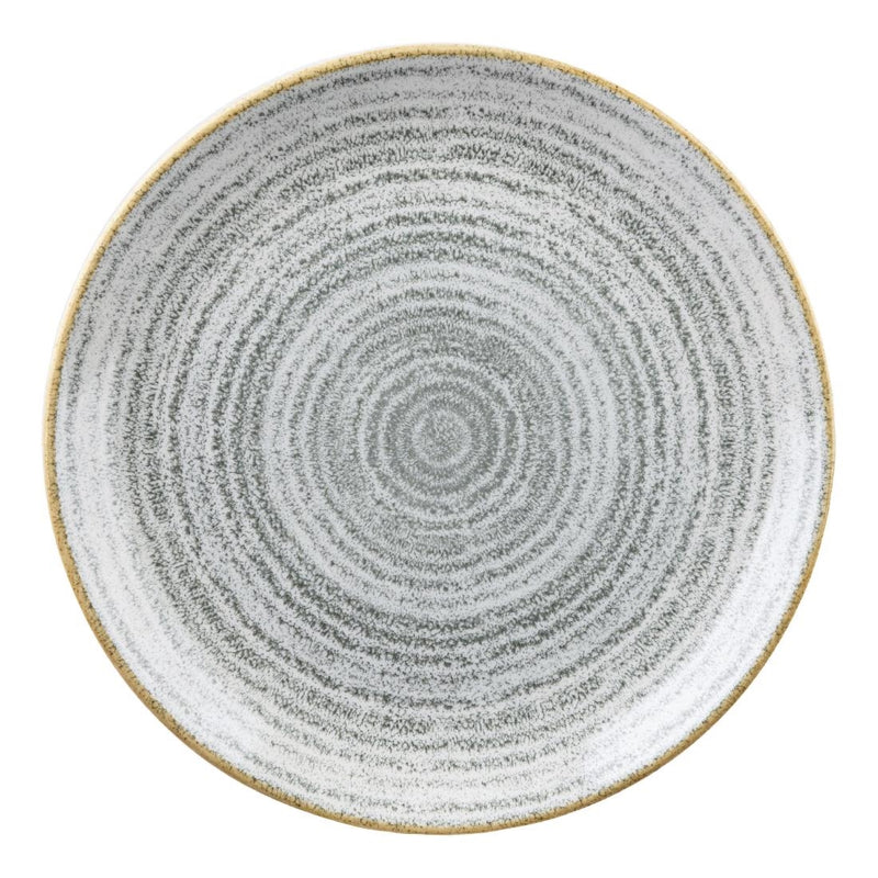 Churchill Studio Prints Homespun Stone Grey Coupe Plate 217mm (Pack of 12)