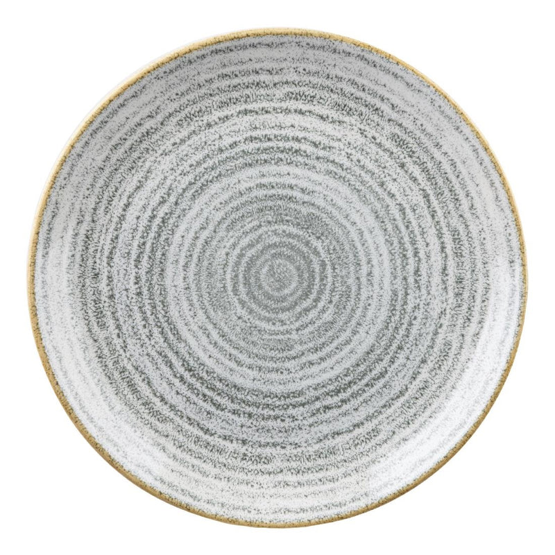 Churchill Studio Prints Homespun Stone Grey Coupe Plate 165mm (Pack of 12)