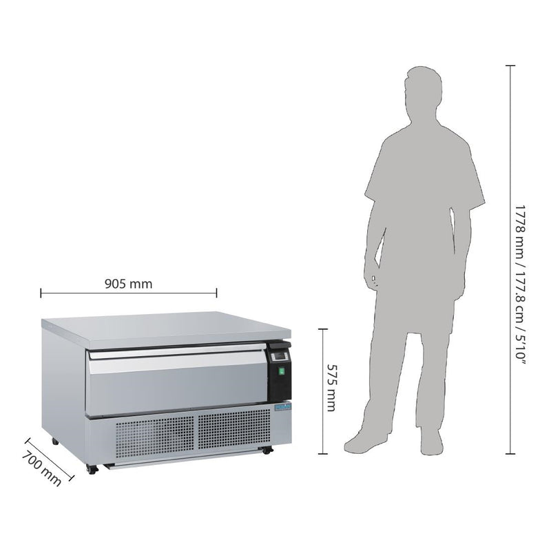 Polar U-Serie Einzelschublade, Dual-Temperatur-Kühlschrank mit Gefrierfach, 2xGN