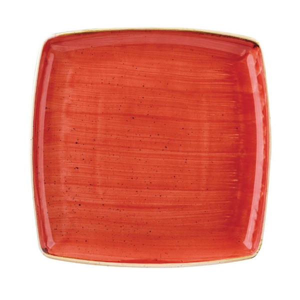 Churchill Stonecast Quadratische Platte, Beerenrot, 268 x 268 mm, 6 Stück