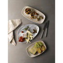 Churchill Breccia Oblong Chef Plate Agate Grey 153 x 298mm (Pack of 12)