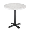 Bolero Round Marble Effect Tabletop White 600mm