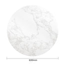 Bolero Round Marble Effect Tabletop White 600mm