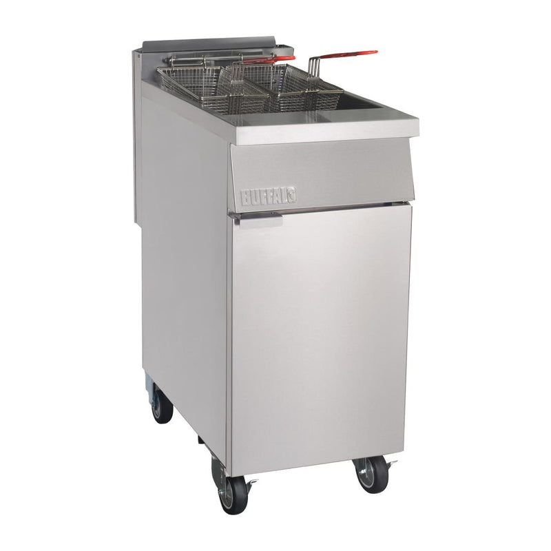 Buffalo Single Tank Twin Basket Freestanding Gas Fryer