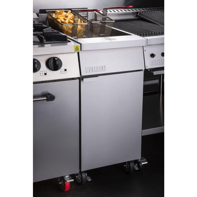 Buffalo Single Tank Twin Basket Freestanding Gas Fryer