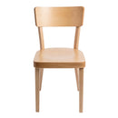 Fameg Plain Side Chairs Natural Beech (Pack of 2)