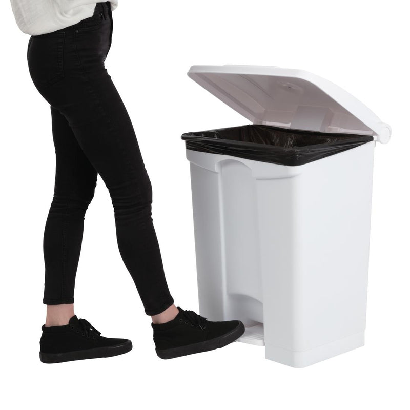 Jantex Kitchen Pedal Bin White 65Ltr