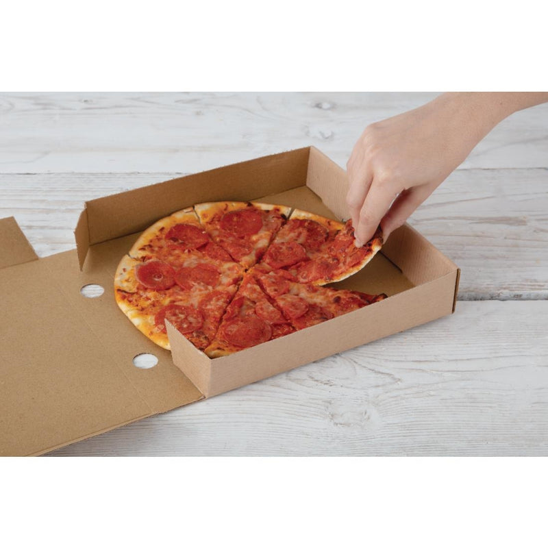 Fiesta kompostierbare, schlichte Pizzakartons, 22,9 cm (100 Stück)