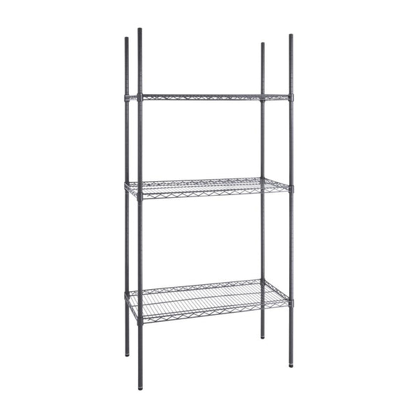 Nisbets Essentials 3 Tier Coated Shelving Unit 1820 x 915 x 457mm