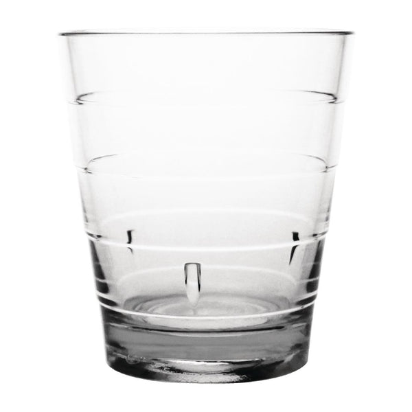 Olympia Kristallon Ringbecher aus Polycarbonat, transparent, 285 ml, 6 Stück
