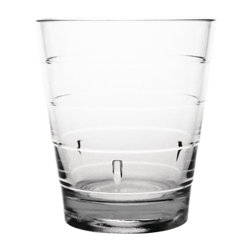 Olympia Kristallon Ringbecher aus Polycarbonat, transparent, 285 ml, 6 Stück