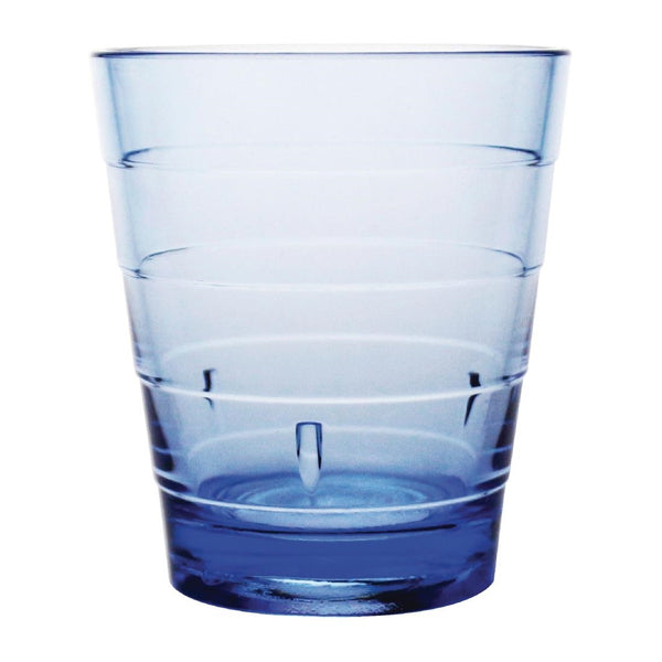 Olympia Kristallon Ringbecher aus Polycarbonat, Blau, 285 ml, 6 Stück
