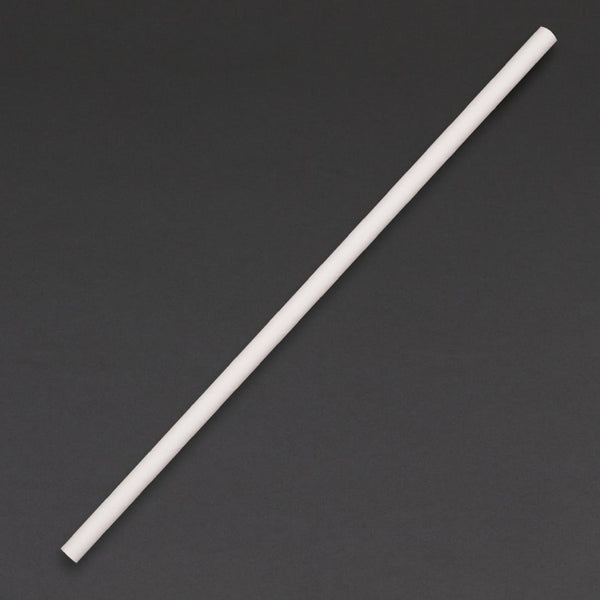 Fiesta Compostable Paper Straws White (Pack of 250)