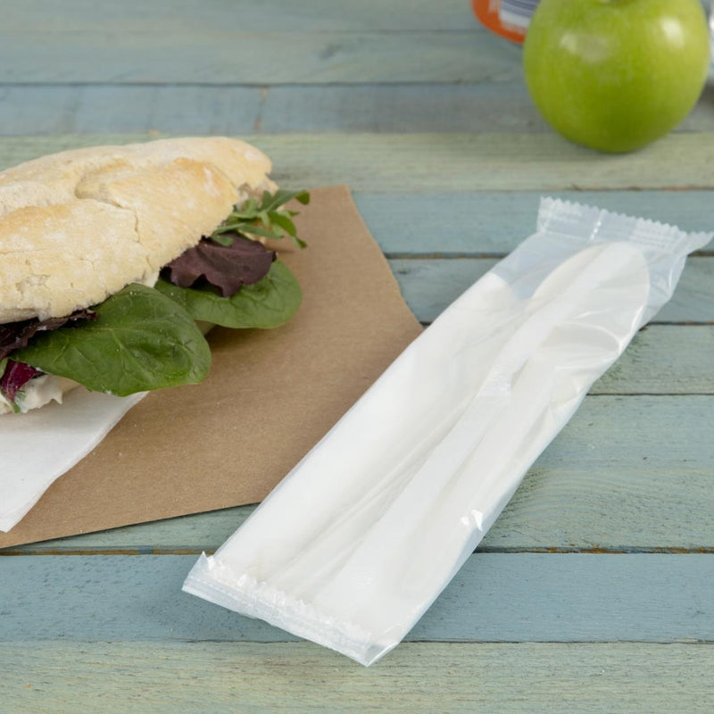 Vegware Individually Wrapped Compostable Cutlery Sets (Pack of 250)