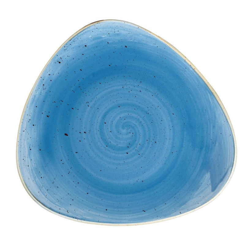 Churchill Stonecast Dreieck-Teller, Kornblumenblau, 197 mm, 12 Stück