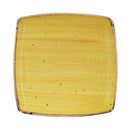 Churchill Stonecast Deep Square Teller, Senfgelb, 260 mm, 6 Stück