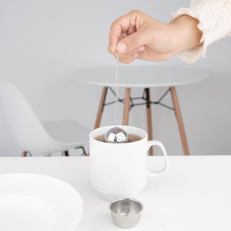 Olympia Ovales Teesieb aus Edelstahl, 40 (Ø) x 55 (H) mm