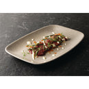 Churchill Raku Oblong Chef Plates Agate Grey 157 x 237mm (Pack of 12)