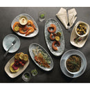 Churchill Breccia Oblong Chef Plate Agate Grey 157 x 237mm (Pack of 12)