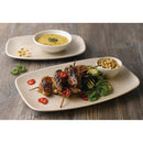 Churchill Raku Oblong Chef Plates Agate Grey 157 x 237mm (Pack of 12)