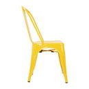 Bolero Bistro Steel Side Chairs Yellow (Pack of 4)