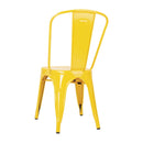 Bolero Bistro Steel Side Chairs Yellow (Pack of 4)