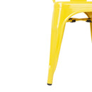 Bolero Bistro Steel Side Chairs Yellow (Pack of 4)