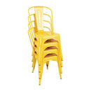 Bolero Bistro Steel Side Chairs Yellow (Pack of 4)