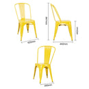 Bolero Bistro Steel Side Chairs Yellow (Pack of 4)