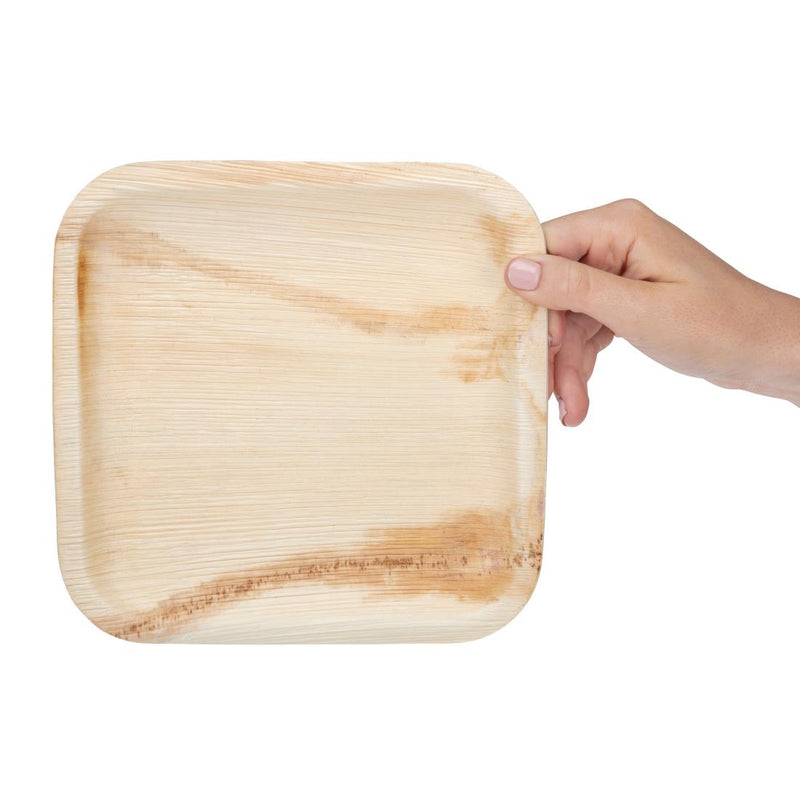 Fiesta Compostable Palm Leaf Plates Square 200mm (Pack of 100)