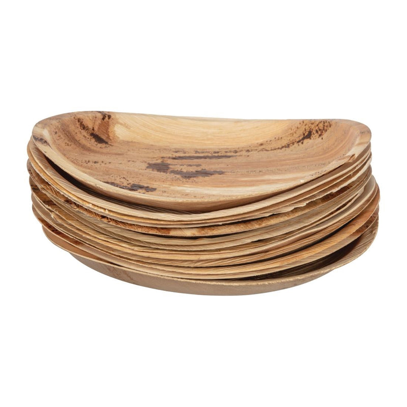 Fiesta Compostable Palm Leaf Plates Round 250mm (Pack of 100)