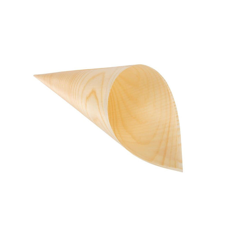 Fiesta Compostable Wooden Canape Cones 75mm (Pack of 100)