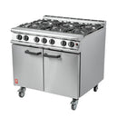 Falcon 6 Burner Dominator Plus Oven Range G3101 Natural Gas with Castors
