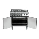 Falcon 6 Burner Dominator Plus Oven Range G3101 Propane Gas with Castors