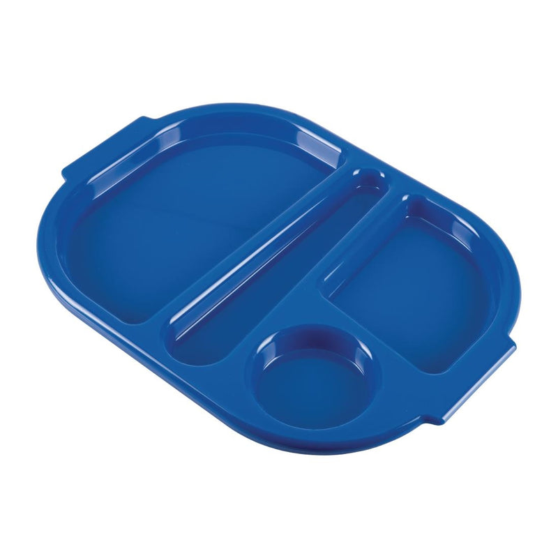 Olympia Kristallon Lebensmitteltabletts mit kleinem Polycarbonatfach, Blau, 322 mm