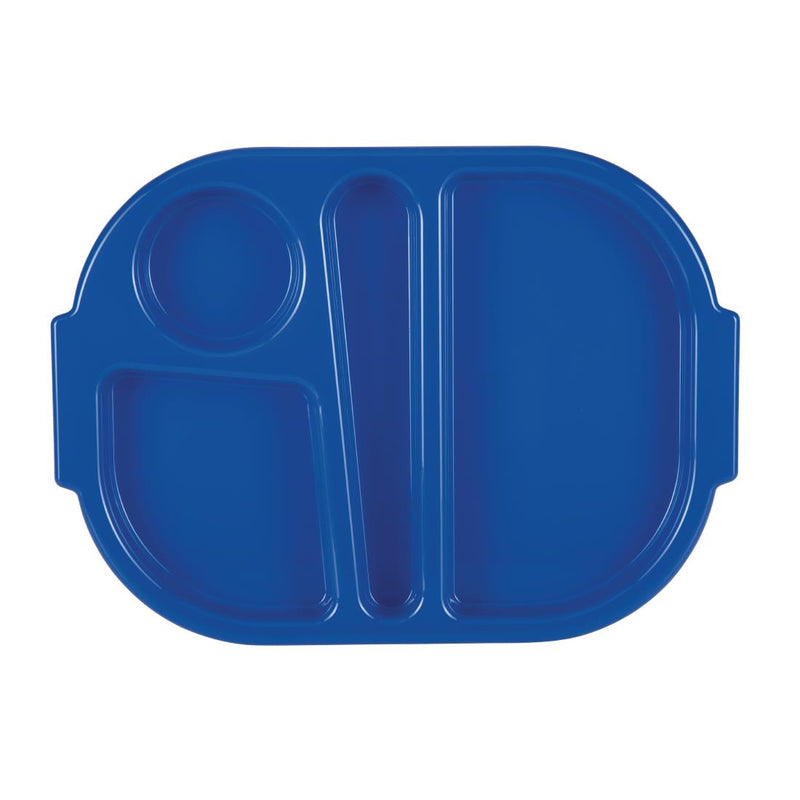 Olympia Kristallon Lebensmitteltabletts mit kleinem Polycarbonatfach, Blau, 322 mm