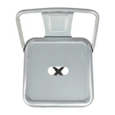 Bolero Bistro Galvanised Steel High Stool with Backrest (Pack of 4)