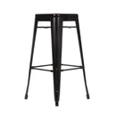 Bolero Bistro Steel High Stool Black (Pack of 4)