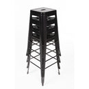 Bolero Bistro Steel High Stool Black (Pack of 4)