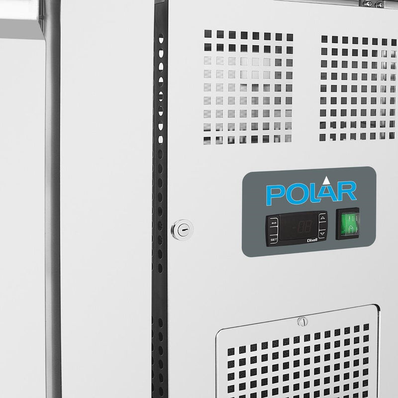 Polar U-Serie Dreitür-Gefrierschrank mit Aufkantung, 417 l