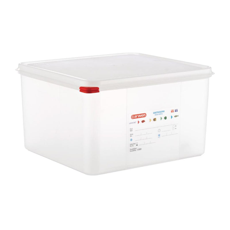 Araven Polypropylen 2/3 Gastronorm-Vorratsbehälter für Lebensmittel, 19 l (4 Stück)