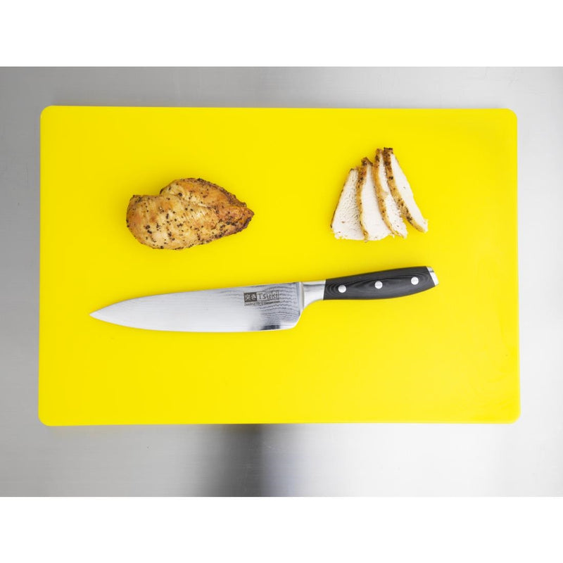 Hygiplas Extra Thick Low Density Yellow Chopping Board Standard