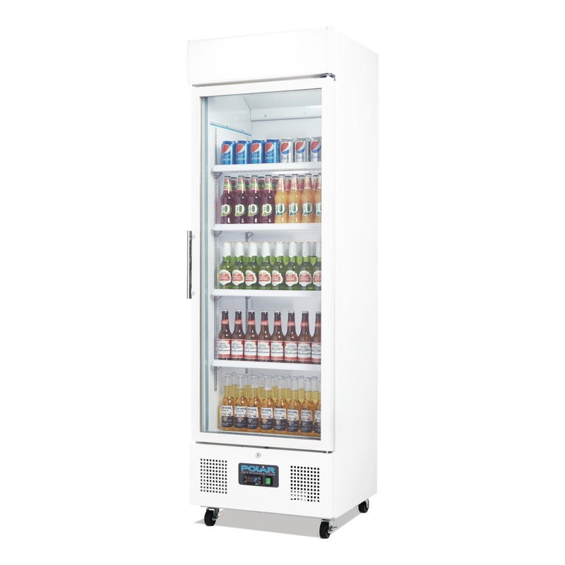 Polar G-Series Upright Display Fridge 368Ltr White