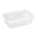 Fiesta Recyclable Plastic Microwavable Containers with Lid Medium 650ml (Pack of 250)