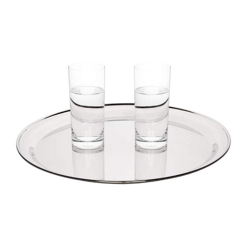 Olympia Rundes Serviertablett aus Edelstahl, 405 mm