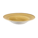 Churchill Stonecast Schüssel, rund, breiter Rand, senfgelb, 240 mm, 12 Stück