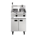 Lincat Opus 800 Twin Tank Twin Basket Free Standing Natural Gas Filtration Fryer OG8111/OP