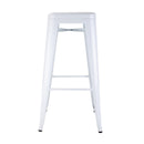 Bolero Bistro Hochhocker aus verzinktem Stahl, Weiß (4er-Pack)