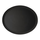 Cambro Camtread Large Fibreglass Oval Non-Slip Tray Black 600mm
